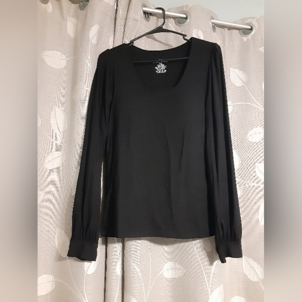 Klassy Network Korporate Collection Black 3XL Puff Sleeve Full Length Top